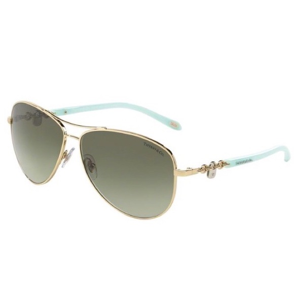 Tiffany & Co. Accessories - TIFFANY & CO Aviator Pilot Lock & Chain Sunglasses